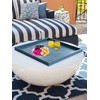 Gurfuy Square Ottoman Table Tray 24" - Rustic Wooden Serving