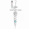 32cm Stainless Steel Spiral Crystal Twister with Blue Crystal. Wind