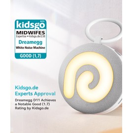 Dreamegg Portable Sound Machine Baby - D11 White Noise Machine for Baby Sleeping with Night Light, White Noise, Lullaby, Nature Sounds, Child Lock, USB Rechargeable Sound Machine for Travel Nursery