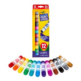 Crayola® Washable Paint Sticks, Assorted Colors, Pack Of 12 Sticks