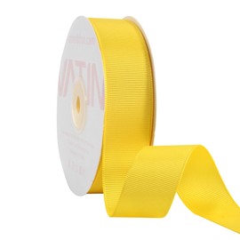 VATIN 25 mm Daffodil Grosgrain Ribbon 23 Metres Perfect for Wedding Decor, Wreath, Baby Shower,Gift Package Wrapping and Other Projects