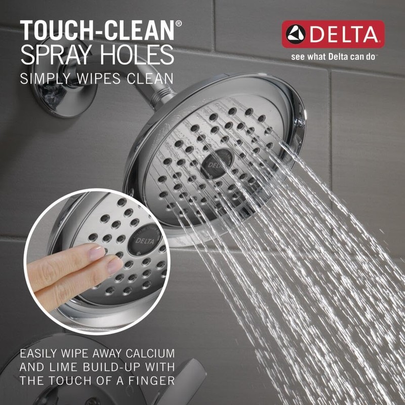 Delta Woodhurst 14 Series Shower Faucet Set, Chrome Shower Head