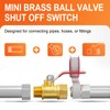 GASHER 3PCS 1/4 Inch Brass Mini Ball Valve, Shut Off