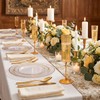 24 Pack Amber Plastic Champagne Flutes for Weddings Birthdays