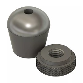 Drum Stash M10 Bass Drum Spur, Foot & Nut - Pearl Export-Style, 3D Printed, m10x1.5