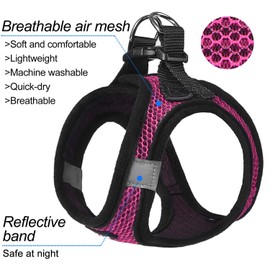 matilor Dog Harness Step-in Breathable Puppy Cat Dog Vest Harnesses for Small Medium Dogs