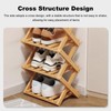 Simcat Wood Shoe Rack Foldable Shoe Organizer Shoe Storage for
