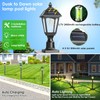 Benany Solar Post Lights Outdoor, Aluminium Solar Lamp Post Light