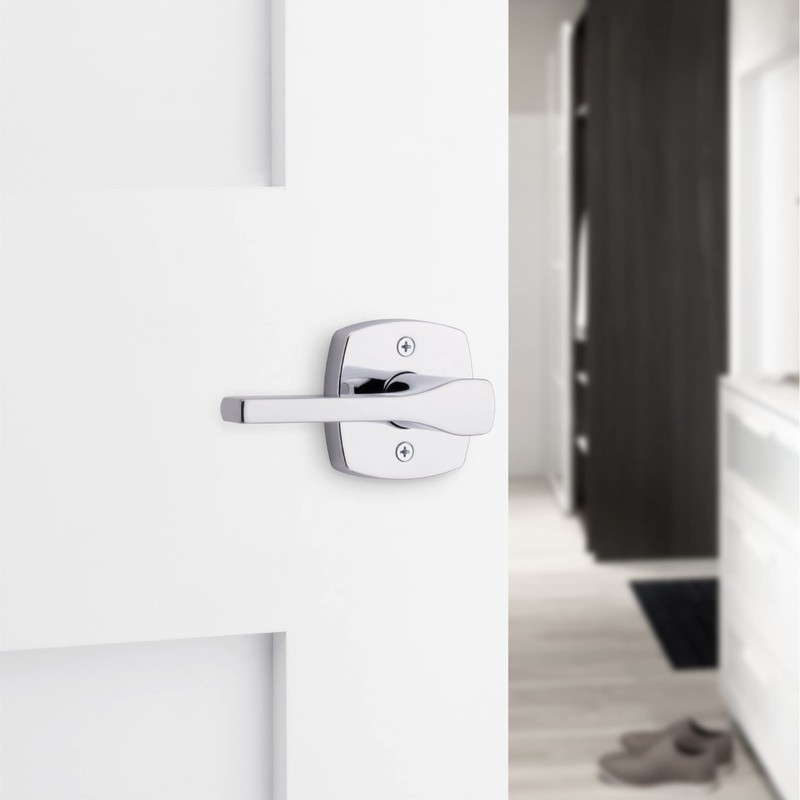 Kwikset Tripoli Lever Interior Privacy Door Handle with Lock, Door