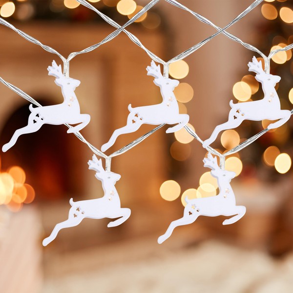 Northlight 10-ct LED Warm White Reindeer Christmas Lights - 3'
