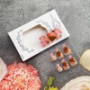 24Pcs Orange Handmade Press on Toenails Short Square Summer Coconut