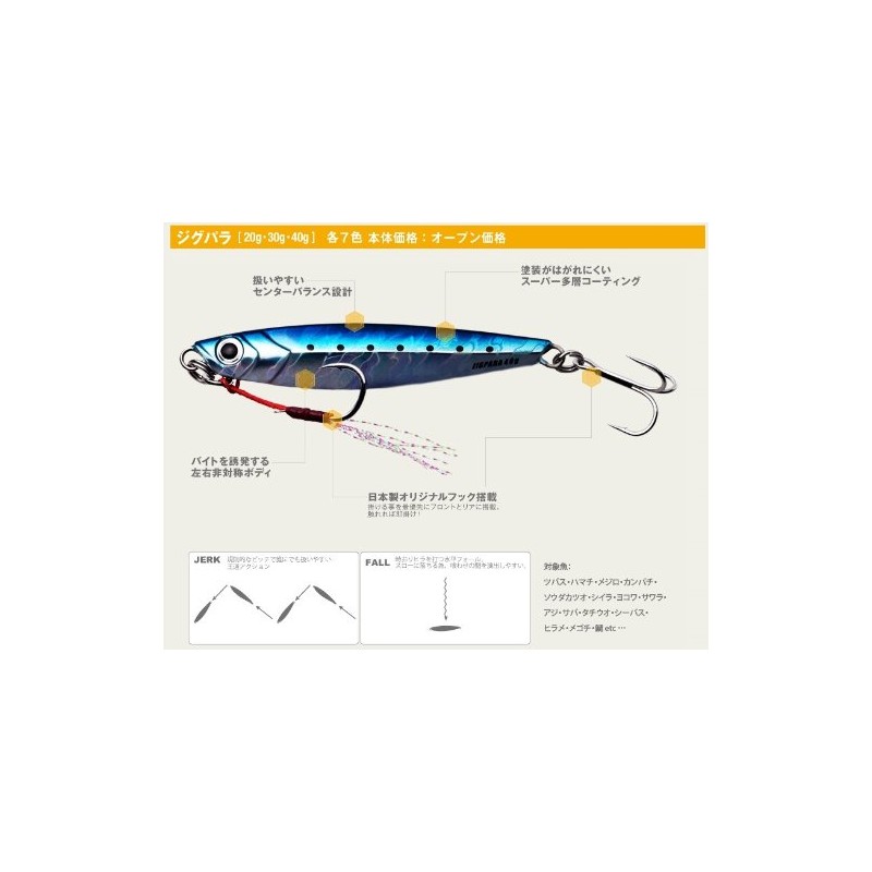 Major Craft señuelo de metal Jigupara corto 50g # 4