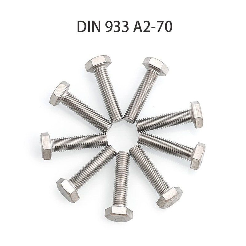 80 Pieces M5 x 16 Stainless Steel Hexagon Screws with