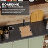 Black Kitchen Sink Workstation, 15x17 In Stainless Steel Undermount Modern