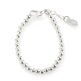 Cherished Moments Sterling Silver Beaded Baby Bracelets or Matching Mom & Me Jewelry for Infants or Newborn Little Girls (SM)