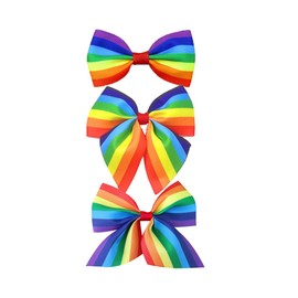 Rainbow Hair Clip Pin Bow Girls Ribbon Hair-bow Hairclips Hair Accessories JHP01 (Set I)