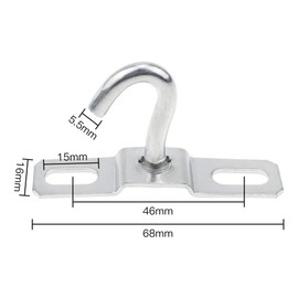 MZMing [3 Pack Ceiling Hook 68mm Ceiling Light Base Plate Chandelier Hook Screws Mount Heavy Duty Iron Galvanized Pendant Fitting for European Lamps Ceiling Fans Flower Basket Decoration Holder