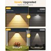 JOFIOS Fence Lights Solar Powered 12 Pack, Warm White, Cool