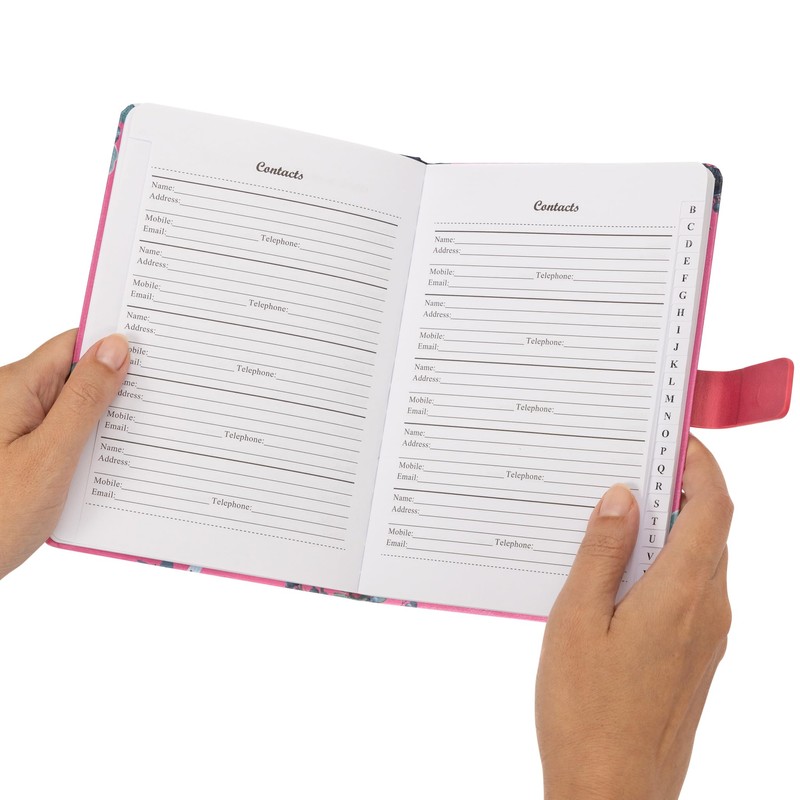 Pink Flower A to Z Telephone Address Book A-Z Index