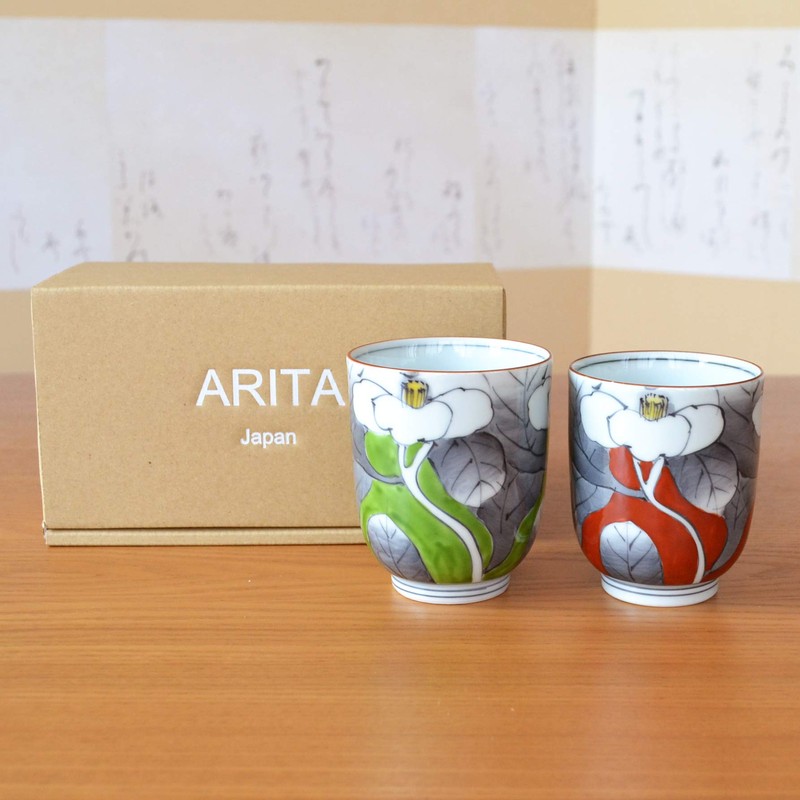 Pair of Teacups, Present, Gift Boxed, Stylish, Arita Ware, Yuka