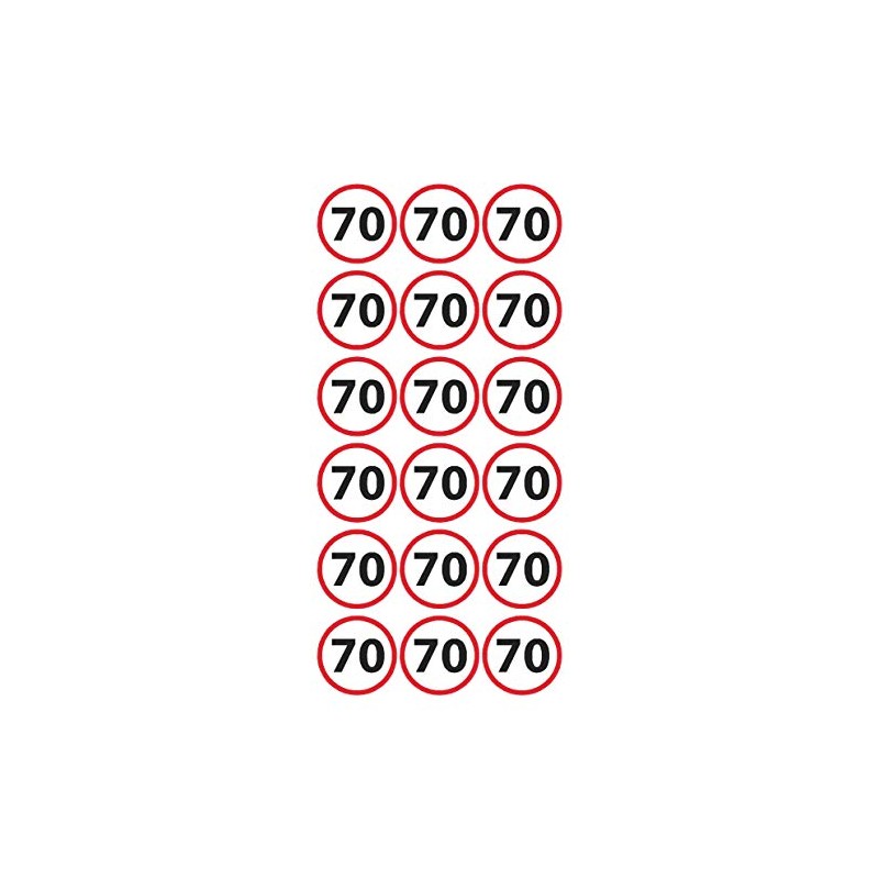Birthday Stickers 70 Years | Pack of 54 | Stickers