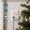Oviitech Grounded Outlet Wall Tap Adapter with Red Indicator On/Off