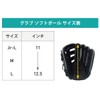 Falcon Boys' Softball Glove LH (Right Throw) FGS-211 Black, Large