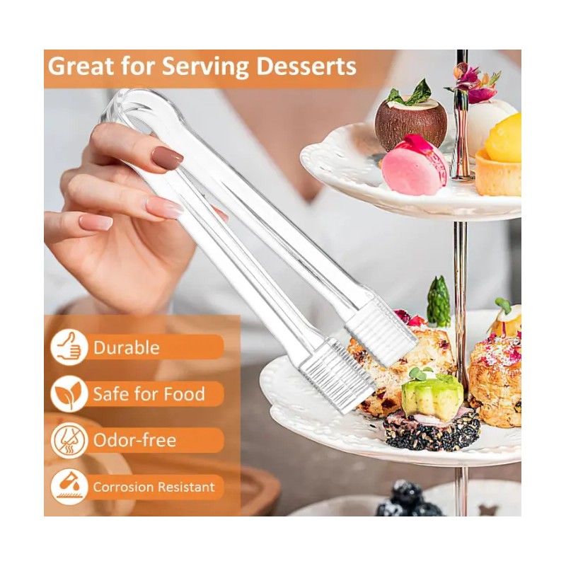 10 Pinzas Transparentes Pequeños Utensilios De Cocina