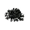 100 x Black Round Cable Clips with Nail Fixings K