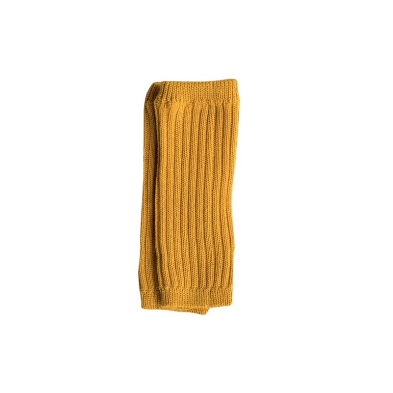 Grödo, Merino Rib Children's Leg Warmers, golden yellow