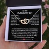 Larvincy To My Daughter Necklace from Mom or Dad With