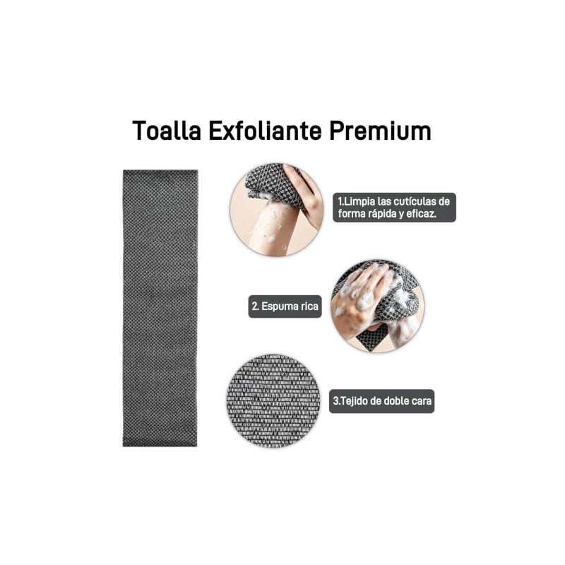2PCS Zenbody Toalla Japonesa, Toalla Exfoliante para Hombre y Mujer