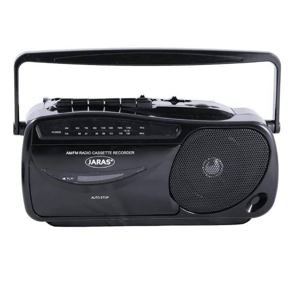 Jaras® JJ-2618 Limited Edition Portable Boombox Tape Cassette Player/Recorder with AM/FM Radio Stereo Speakers & Headphone Jack