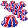 Toyland® Pack of 12 - Plastic Union Jack Bowler Hat