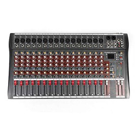 16 Channel DJ Audio Mixer with Bluetooth USB, 4000W Studio Audio Sound Mixer Console, Professional Power Mixer Ultra Low Noise, Digital Effect Processor