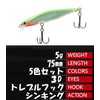 Blue Ocean Fishing Lures Set, Sinking Minnow, 3.0 inches (75