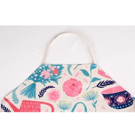 Eyand Parent-Child Apron for Cooking - Super Cute Pattern Cotton and Linen Kitchen Apron for Mom Kids Cooking Painting Garden Apron (Cat)