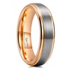 King Will Men Silver Rose Gold Tungsten Rings 6mm Size