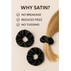 Satin Scrunchies for Women – Pack of 3 Black Hair