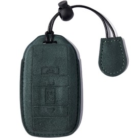 CGZOWYU Premium Suede Car Key Fob Case Cover Shell Fit for Rolls-Royce Phantom Badge Edition with Keychain