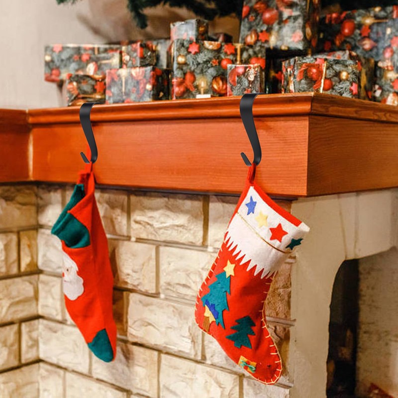 KEYIDO Christmas Stocking Holders for Fireplace Stocking Hangers Weighted Christmas