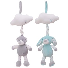 Toyland® 38cm (14”) Musical Lullaby Grey Baby Bear Cot Plush- Baby & Toddler Pram Toys - Suitable From Birth