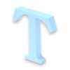 10cm Alphabet Letter Blue Clarity Canvas Initial Object (T)