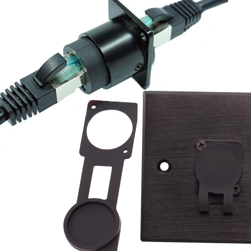 PENGLIN 2PCS RJ45 Panel Mount Coupler, Shielded D-Type RJ45 Connector,