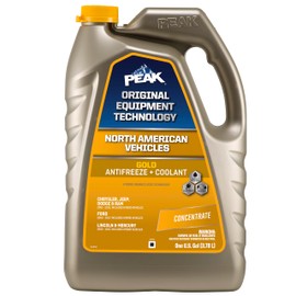 PEAK OET Extended Life Gold Concentrate Antifreeze/Coolant for North American Vehicles, 1 Gal.