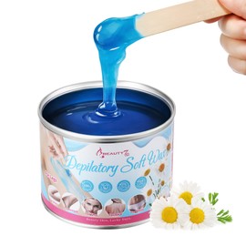 Beauty7 Wax Depilatory, Easy to Use Soft Chamomile Wax, Quick Melting Body Hair Removal, Ready to Use At Home Waxing 14.1 oz