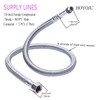 Faucet Supply Lines Connector Stainless Steel Braided Supply Hose 3/8-Inch