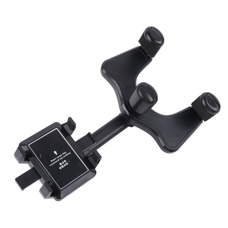 Car Rearview Mirror Phone Holder Adjustable 360 Degrees Rotation Multifunctional