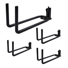 E-Track Heavy Duty Hook Hanger, Shovel/Tool Hanger, E Track Accessories Tool Holder, Universal Garage Storage Organizer System for Tools, 7.7" Deep 4 Pack