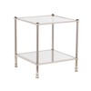 SEI Furniture Paschall End Table, Metallic Silver Finish
